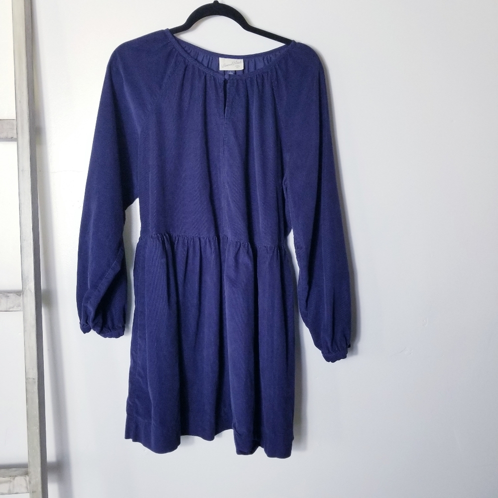 UNIVERSAL THREAD NAVY 100% COTTON CORDUROY DRESS SIZE LARGE